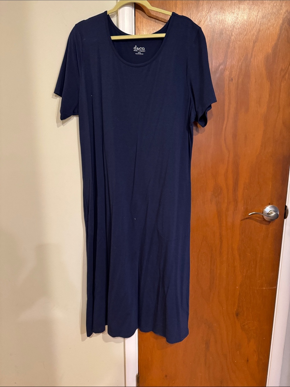 Navy Short Sleeve Maxi Dress